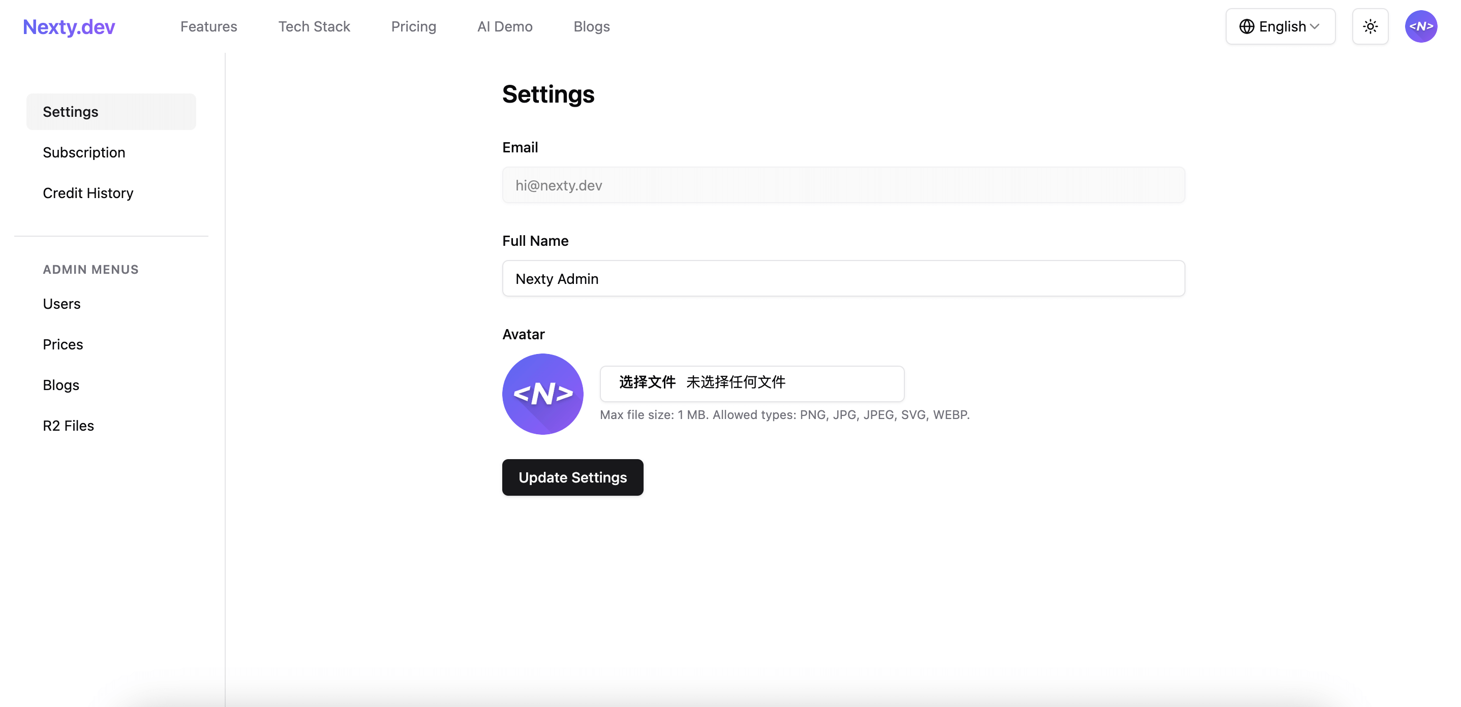 User Dashboard